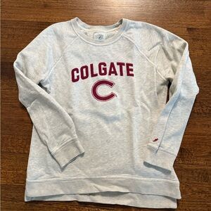 League Cream Crewneck Sweatshirt with Maroon Collegiate Appliqué